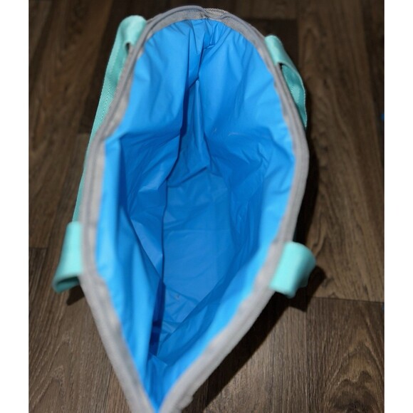 Essential Tote Lunch Bag Cooler, 14 Can Capacity, Gray and Teal - Picture 4 of 9